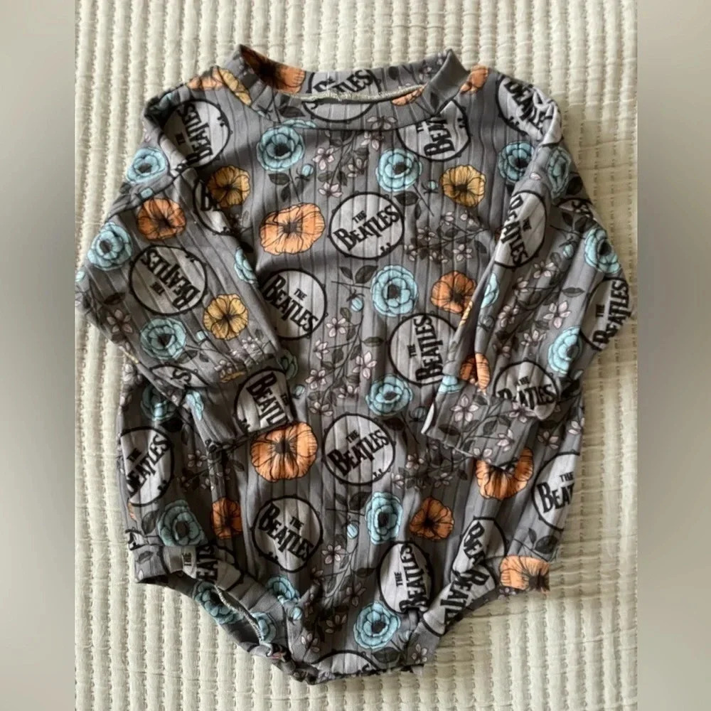 THE BEATLES LONG-SLEEVED CUSTOM ROMPER